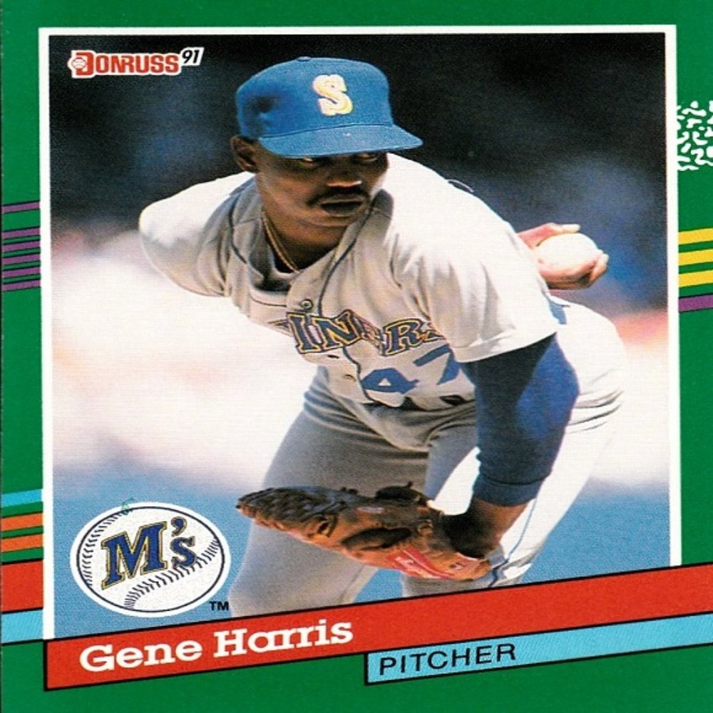 Gene Harris (Seattle Mariners) 1990 Donruss '91 Series Card - Card Number 651
